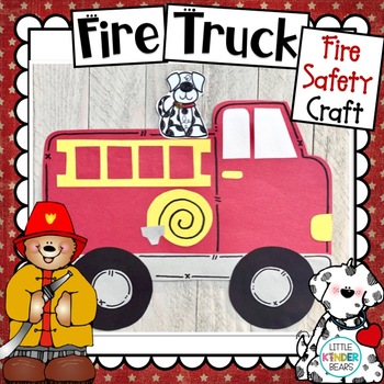 Fire Truck Craft by Little Kinder Bears | Teachers Pay Teachers