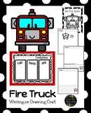 Fire Truck Craft and Fire Safety Writing Lesson for Kinder