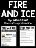 Fire and Ice Poem by Robert Frost Reading Comprehension Wo