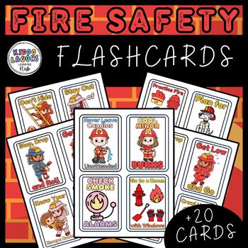Preview of Fire prevention flashcards activities/ fire fighters And Fire Safety Flashcards