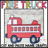 Fire truck name craft | Fire engine name craft | Fire safe