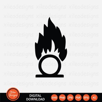 Preview of Fireball Icon Fire Ball Burn Burning Element Energy Power SVG PNG JPG PDF EPS AI
