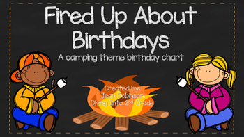 Fired Up About Birthdays ( A Camping Theme Birthday Chart) by Jean Robinson