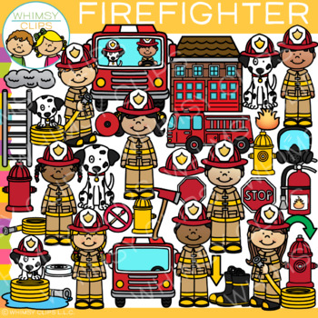Preview of Kids Firefighter Theme Clip Art