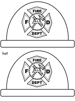 fire helmet coloring page