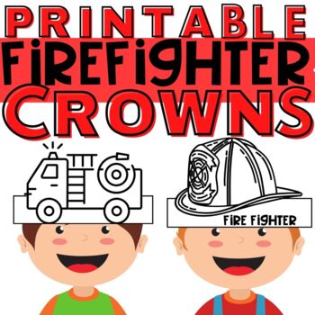 Preview of Firefighter Craft | Fire Safety Activities | Fire Truck Crafts | Firefighter Hat