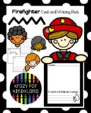 Firefighter Craft, Writing Prompt Activity for Fire Safety