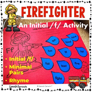 Preview of Firefighter Craft Open-ended or Initial F Articulation Speech Therapy Activity
