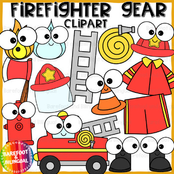 Preview of Firefighter Gear Clipart - Fire Truck Clipart and more!