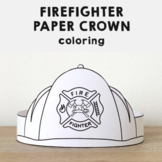 Firefighter Helmet Paper Crown Printable Coloring Craft Ac