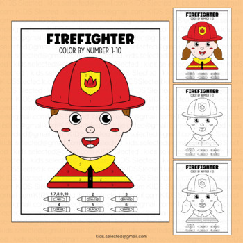 girl firefighter coloring page