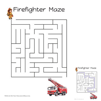 Preview of Firefighter Maze