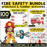 Firefighter Preschool and Toddler Activities for Fire Safety BUNDLE
