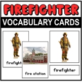 Firefighter Vocabulary Cards with real photos