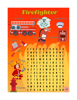 Preview of Firefighter - Word Search Puzzles