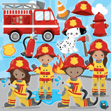 Firefighter clipart commercial use, vector graphics, digit