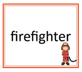 Firefighter word card