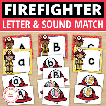Preview of Firefighters Alphabet & Beginning Sound Activity | Community Helpers Literacy
