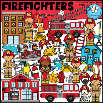 Preview of Firefighters Clipart - Community Helpers