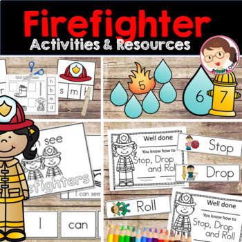 Firefighters Preschool and PreKinder Literacy and Maths Activities
