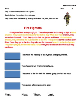 Preview of Firefighters Sequencing
