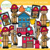 Firefighters at Work Clip Art