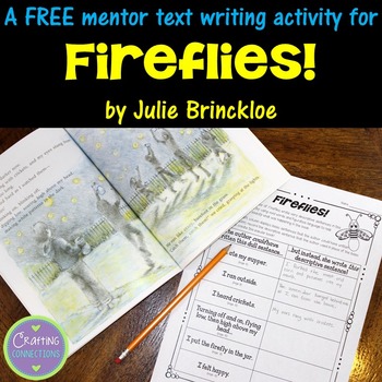 Preview of Fireflies: A FREE Mentor Text Writing Activity