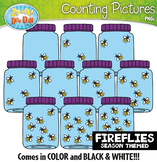 Fireflies Counting Pictures Clipart {Zip-A-Dee-Doo-Dah Designs}