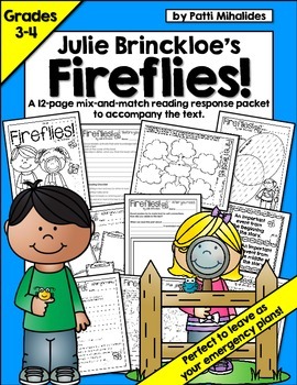 Fireflies By Julie Brinckloe Reading Response Packet By Patti Mihalides