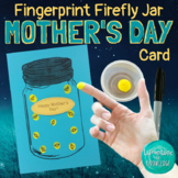 Fingerprint Firefly Jar Mother's Day Card