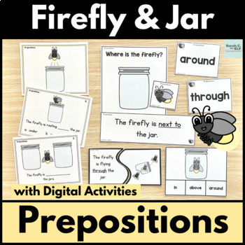 Preview of Firefly and Jar Prepositions of Place or Positional Words Activities for Grammar