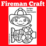 Fireman Fire Fighter Firefighter Craft Activity Preschool 