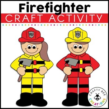 Preview of Fire Safety Week Craft | Thank You Firefighter Activities | Fire Prevention