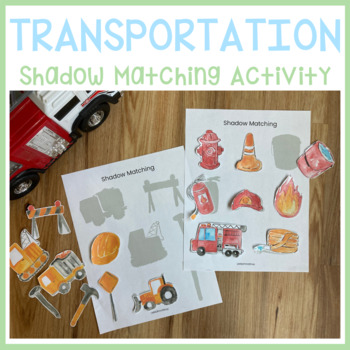 Preview of Firetruck & Construction BUSY BOOK Pages - Shape MATCHING Sorting - Toddler