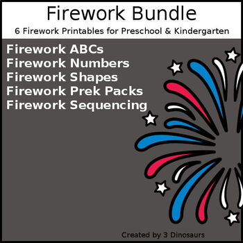 Preview of Firework Bundle for Preschool and Kindergarten