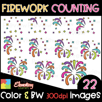 Preview of Firework Counting | New Year Clipart |