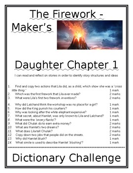 Preview of Firework-Maker's Daughter Literacy Pack, Grades 4-5
