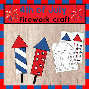 Preview of Firework craft - Fourth of july craft Activities