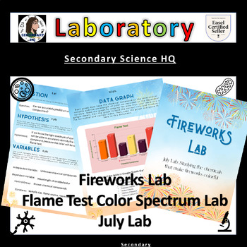 flame test lab and fireworks clipart