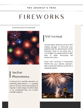 Preview of Fireworks SAT Passage with Questions and Key