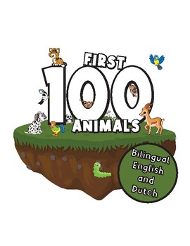 Preview of First 100 Animals Bilingual English and Dutch