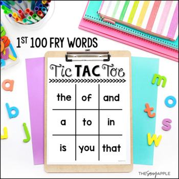 Sight Word Tic Tac Toe Board by Miss Tracy's Shop