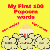 First 100 Popcorn words. Sight word reading and spelling p