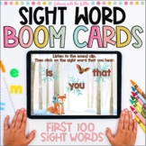 First 100 Sight Words | Winter Themed BOOM Cards™ | Distan