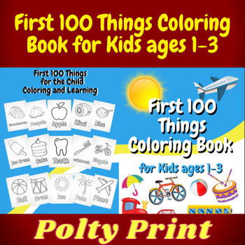 Preview of First day of Summer Coloring Page, Coloring Book for Kids ages 1-3