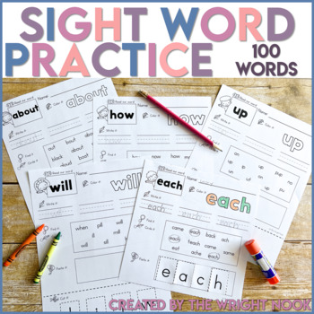 Preview of First 100 Words Sight Word Practice