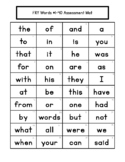 First 120 FRY Word Assessment Tool