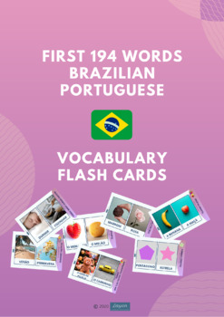 Preview of First 194 words in Brazilian Portuguese - Vocabulary Flash cards