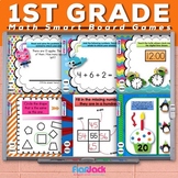 First 1st Grade Math Smart Board Game Bundle