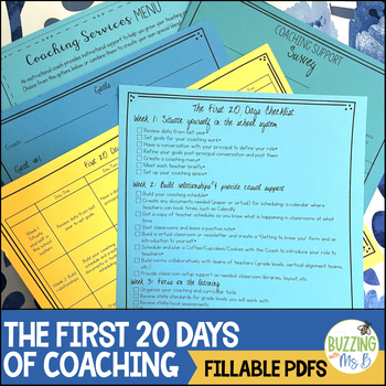 Preview of First 20 Days of Instructional Coaching Start Up Kit and Forms